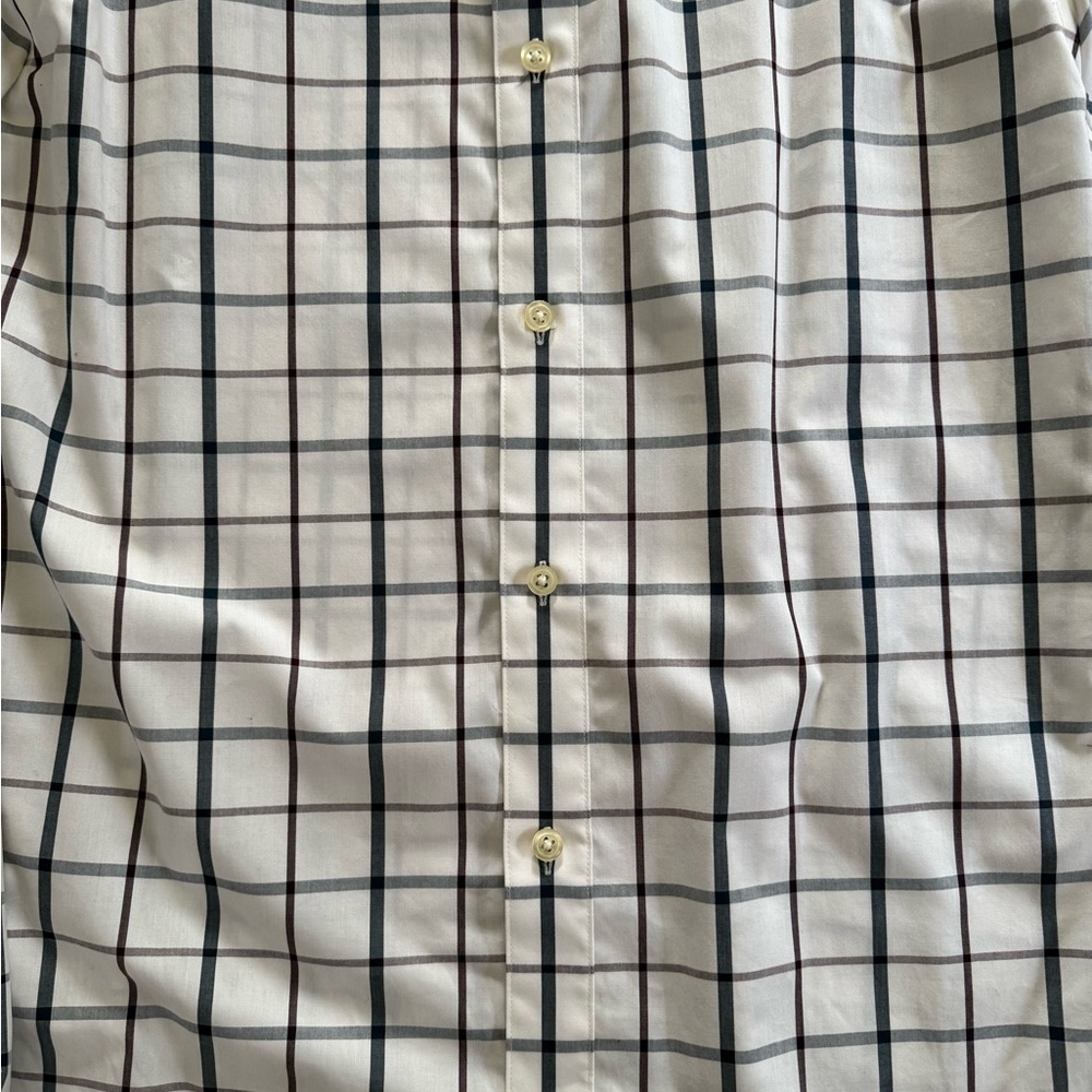 THREE Banana Republic Men's Button-Down Plaid Dress Shirt - Size Medium - Picture 10 of 15